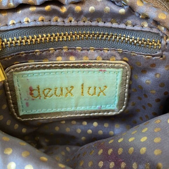 Deux Lux wristlet coin purse clutch gold flower - Picture 5 of 8